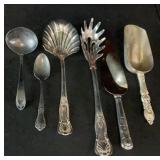Vintage Silverplate Serving Utensil Lot, Ladle,