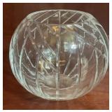Rogasha Crystal Round Vase, Abstract Swirl