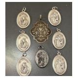 Vintage Catholic Religious Medal Lot St Anthony