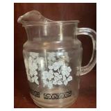 Vintage Clear Glass Refrigerator Pitcher with