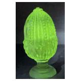 UV REACTIVE Vintage Clear Glass Artichoke Finial
