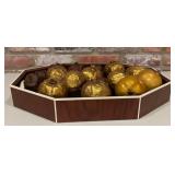 Global Views Faux Wood Octagonal Decorative Tray