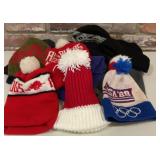 Mixed Lot of Vintage Winter Knit Hats Beanies &
