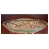 UV REACTIVE Vintage Frosted Clear Glass Poppy
