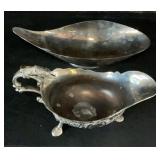 Corbell Co EPM Silverplate Eagle Gravy Boat & Reed