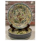 6 Chinese Jingdezhen Famille Rose Five Dragon