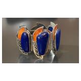 Mexico 925 Sterling Silver Lapis Lazuli Coral