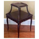 Vintage Chippendale Style Mahogany Two-Tier Side