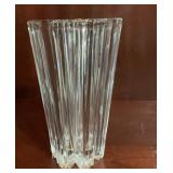 Rogaska Signed Cut Crystal Vase, Faceted Starburst