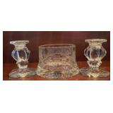 Vintage Cut Crystal Wine Bottle Coaster Frosted