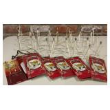 Assorted Plate Hangers & White Wire Plate
