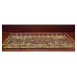 Vintage Rectangular Cut Glass Serving Tray with