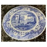 Spode Italian Transferware Scenic Plate Blue White