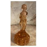 Vintage Cambridge Amber Draped Lady Figurine