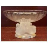 Signed Lalique France Frosted Crystal Bird