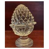 Vintage Clear Pressed Glass Artichoke Finial