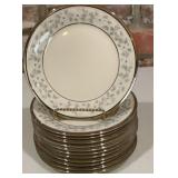 12 Lenox Windsong Gray Floral Platinum Trim