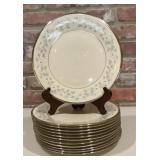 12 Lenox Windsong Gray Floral Platinum Trim