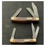 Old Timer Schrade USA Brown Pocket Knives