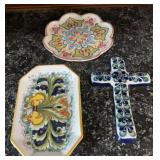3 Piece Hand Painted Pieces,  Nova Deruta Italy