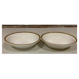 Vintage White Porcelain Gold Trim Oval Serving