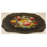 Signed Vintage Russian Zhostovo Hand-Painted