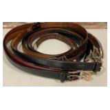 9 Vintage Men's Leather Belts J Bank, Alligator,