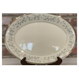 Lenox Windsong Gray Floral Pattern Small Oval