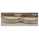 2 Lenox Windsong Gray Floral Pattern Oval Serving