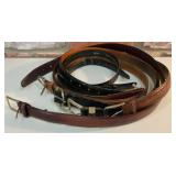 6 Men's Leather Belts  Brighton, Snakeskin, Onyx