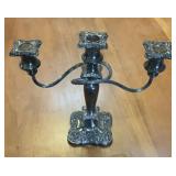 Vintage Silverplate 3-Light Candelabra Ornate