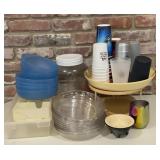 Mixed Vintage Kitchen & Party Serving Pieces,