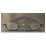 Civil War Era Brass Wire Eyeglasses, Telescoping