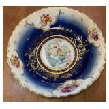 Antique Bavaria Porcelain Cobalt Blue Courting