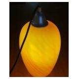 Vintage Mid Century Modern Yellow Glass Pendant