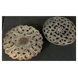 Sheffield & MFG Co. Silverplate Pierced Trivets