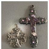 Sterling Silver Jerusalem Crusader Cross Pendant