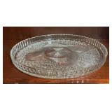 Vintage Brilliant Cut Crystal Serving Tray