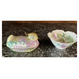 Vintage Chinese Canton Enamel Mandarin Duck