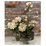 Pazzaz Interiors Faux White Orchid & Peony Floral