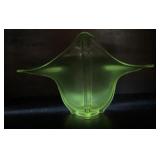 UV REACTIVE Vintage Clear Art Glass Handkerchief