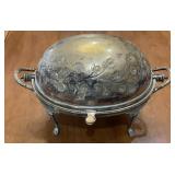 English Silverplate Fleur De Lis E Mark Engraved