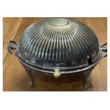 TB & S Silverplate Roll Top Dome Chafing Dish