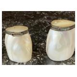 Vintage Mother of Pearl Shell Salt and Pepper