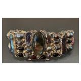 Mexico 950 Silver Labradorite Pearl Onyx Garnet