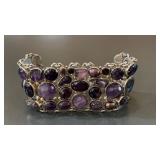 Amethyst Pearl Abalone Multi Gemstone Silver