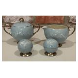 Flintridge China California Blue Floral Scroll