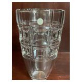 Rosenthal 24% Lead Crystal Vase, Geometric Block