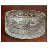 Galway Irish Crystal Cut Glass Bowl, Laurel Leaf