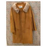 Townley Keepers Caramel Suede Leather Fur Coat